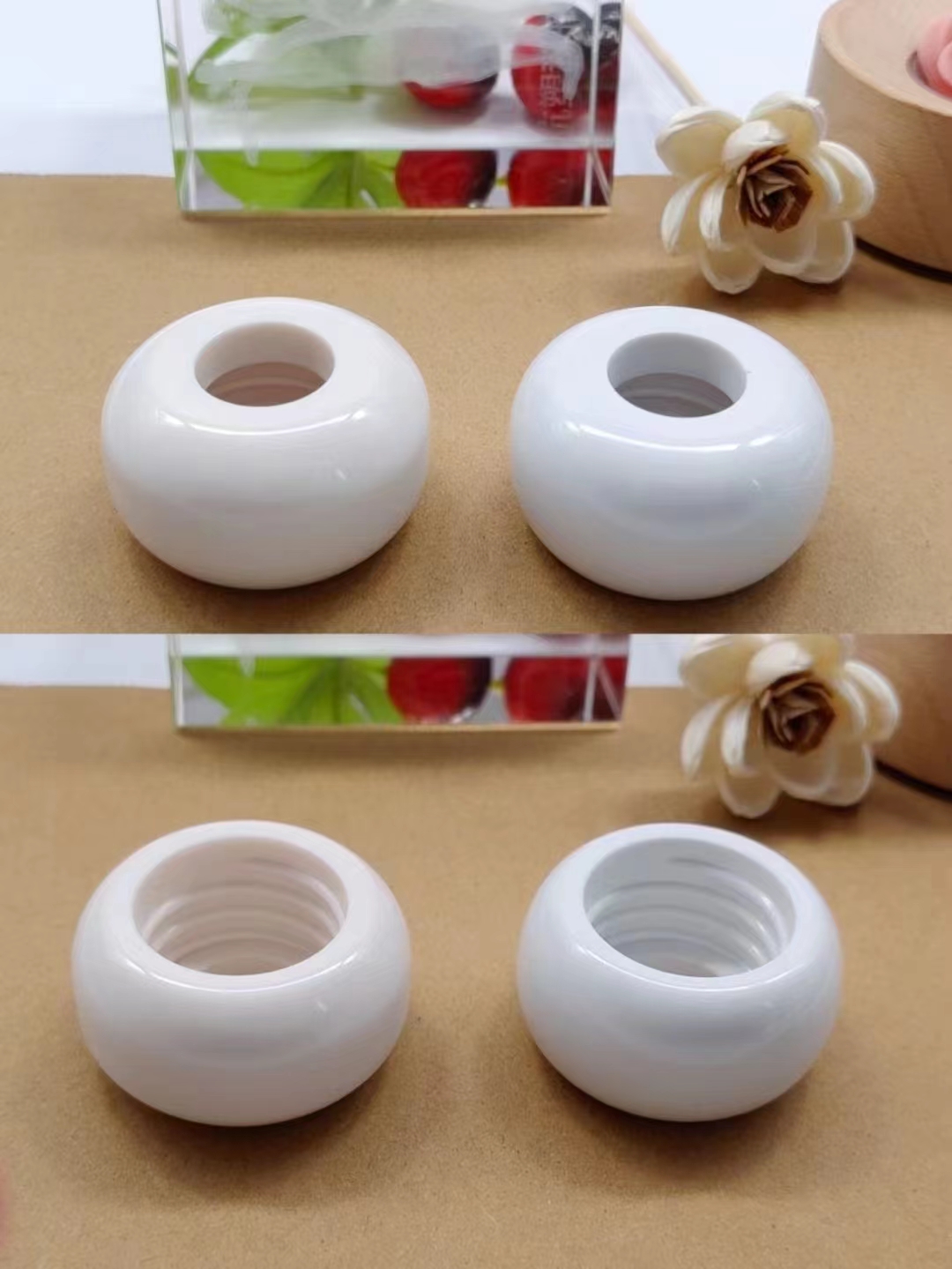 22mm Round White Resin Reed Diffuser Cap 