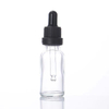 30ml Transparent Glass Dropper Bottle With Black Dropper cap 