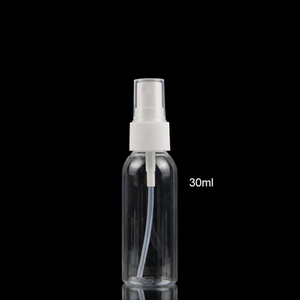 30ml Transparent Round PET Plastic Sprayer Bottle 