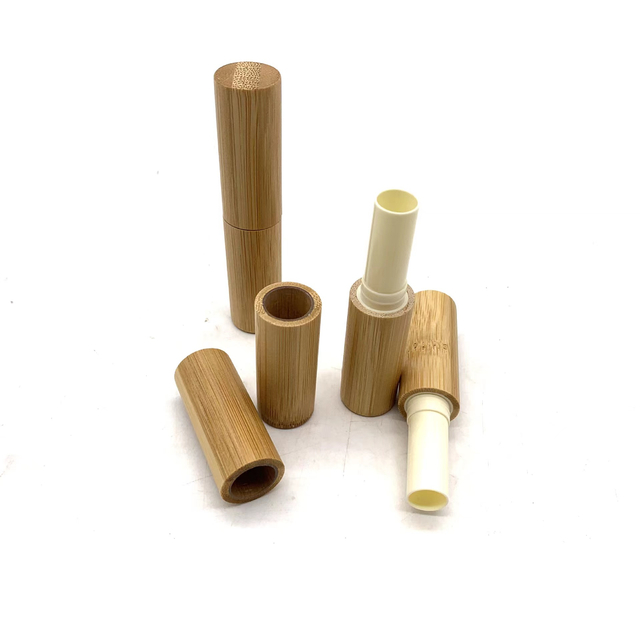 5g Bamboo Color PP Push Lip Balm Container 