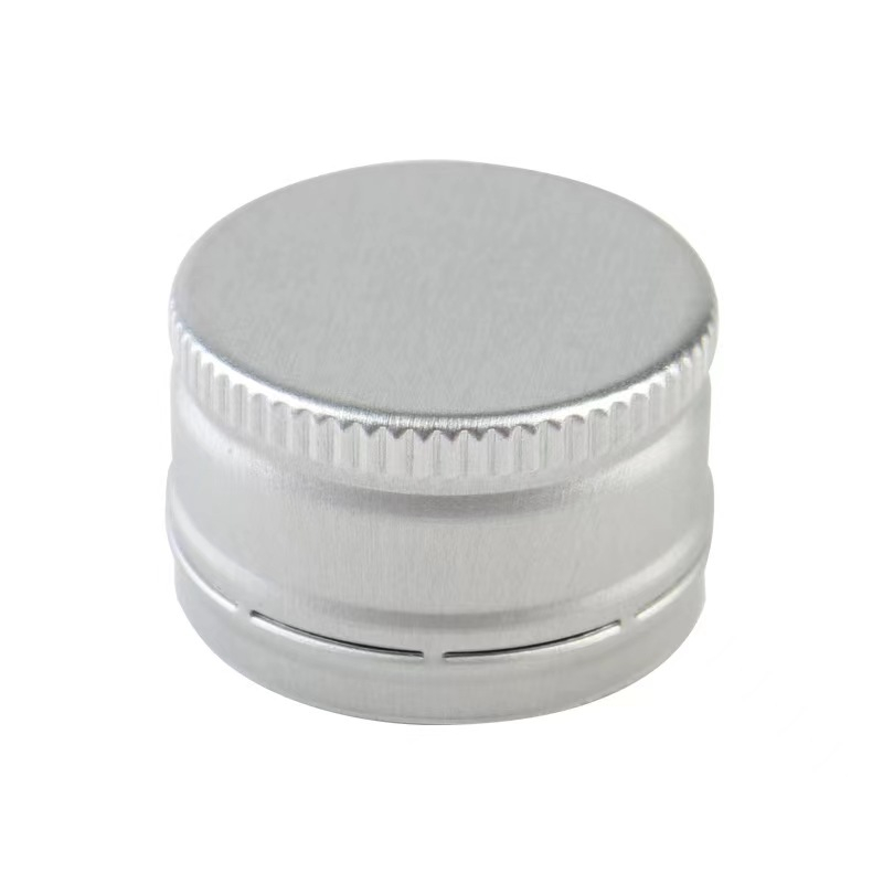 28mm Thread Silver Aluminum Beer Cap For Glass Bottle 