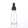 30ml Transparent Glass Dropper Bottle With Black Dropper cap 