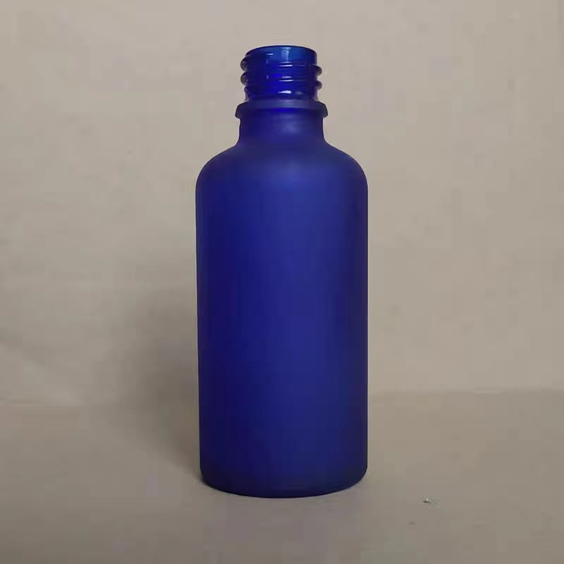 Matte Blue Glass Dropper Bottle 