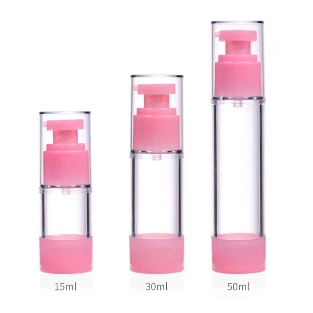 Acrylic Pink Face Cream Airless Pump Bottle 