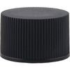 24mm Black Plastic Ribbed Cap With PE Pad