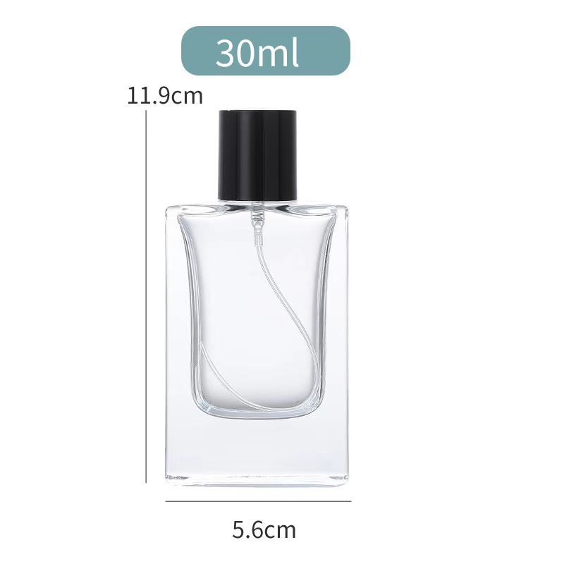 30ml Glass Perfume Sprayer Bottle With Different Wooden Cap 