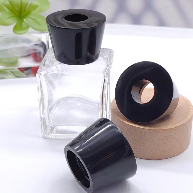  Glass Diffuser Bottles With Black T Shape Aroma Cap 