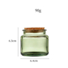 Transparent Glass Scented Candle Jar With Cork Lid