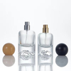 25ml Glass Perfume Bottle With Screw Pump Sprayer Wooden Cap