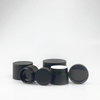 Black Plastic Cosmetic Cream Jar With Black Lid