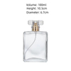 100ml Rectangle Shape Clear Glass Perfume Bottle With Acrylic Cap 