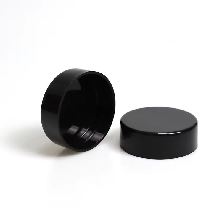 43mm black PP Plastic Cap for Glass Jar