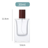 30ml Glass Perfume Sprayer Bottle With Different Wooden Cap 