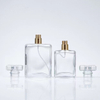 100ml Rectangle Shape Clear Glass Perfume Bottle With Acrylic Cap 