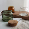 Transparent Glass Scented Candle Jar With Cork Lid