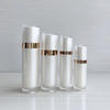  White Matte Silver Acrylic Airless Pump Lotion Bottles