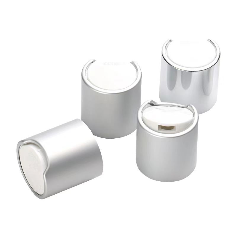 28mm Golden Silver Aluminum Plastic Press Cap