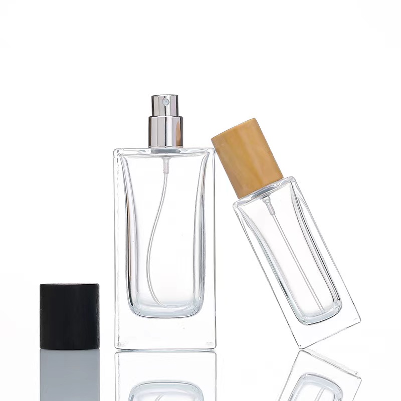 30ml Glass Perfume Sprayer Bottle With Different Wooden Cap 